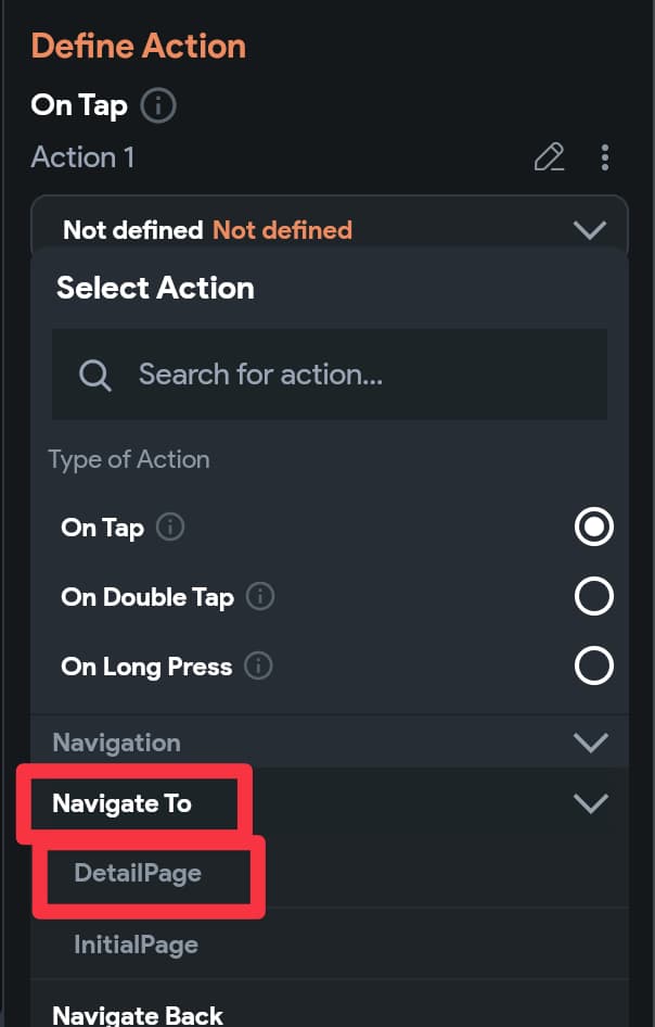 Select Navigate to